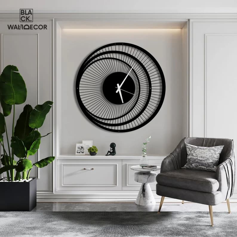 Unique Round | Triple Circle | Metal Wall Clock | ARTICLE WC01