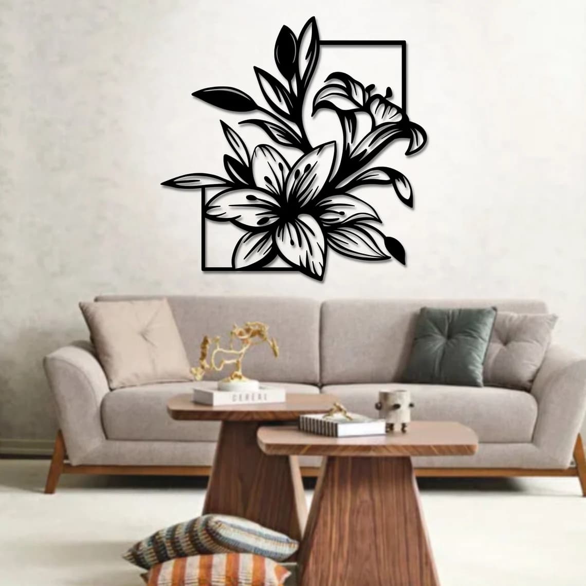 Lily Flower Wall Art | Metal Decor | WA02