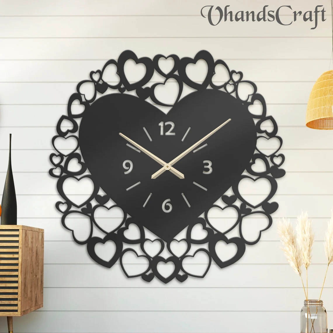 Heart Wall Clock | Modern Metal Art | WC11