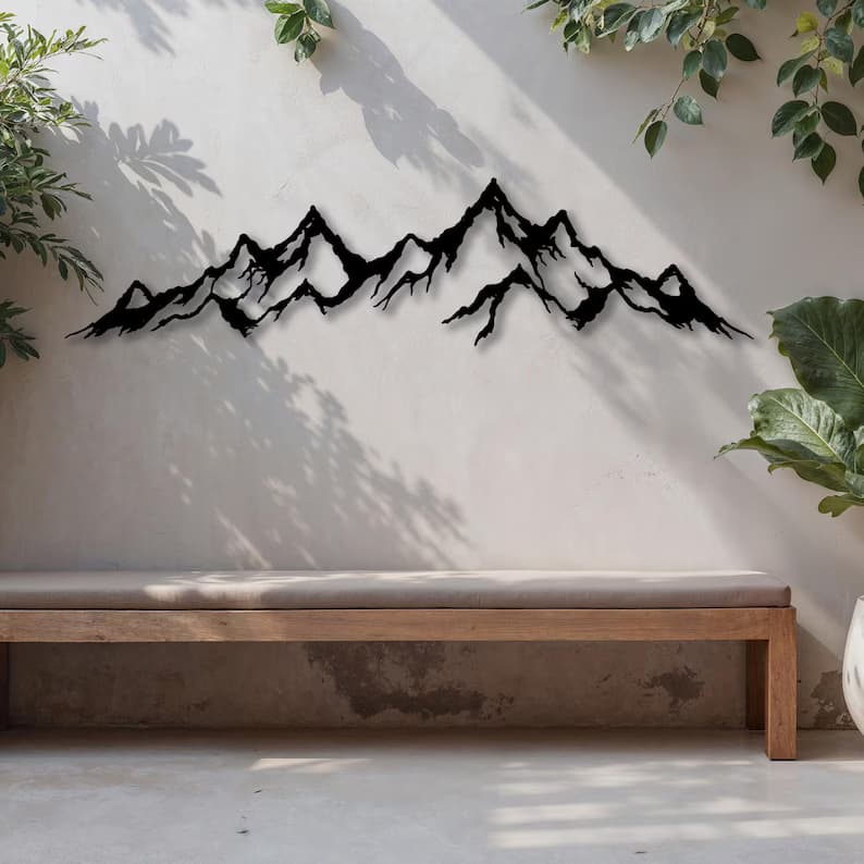 Mountain Ranges Wall Decor | Metal Art | WA06