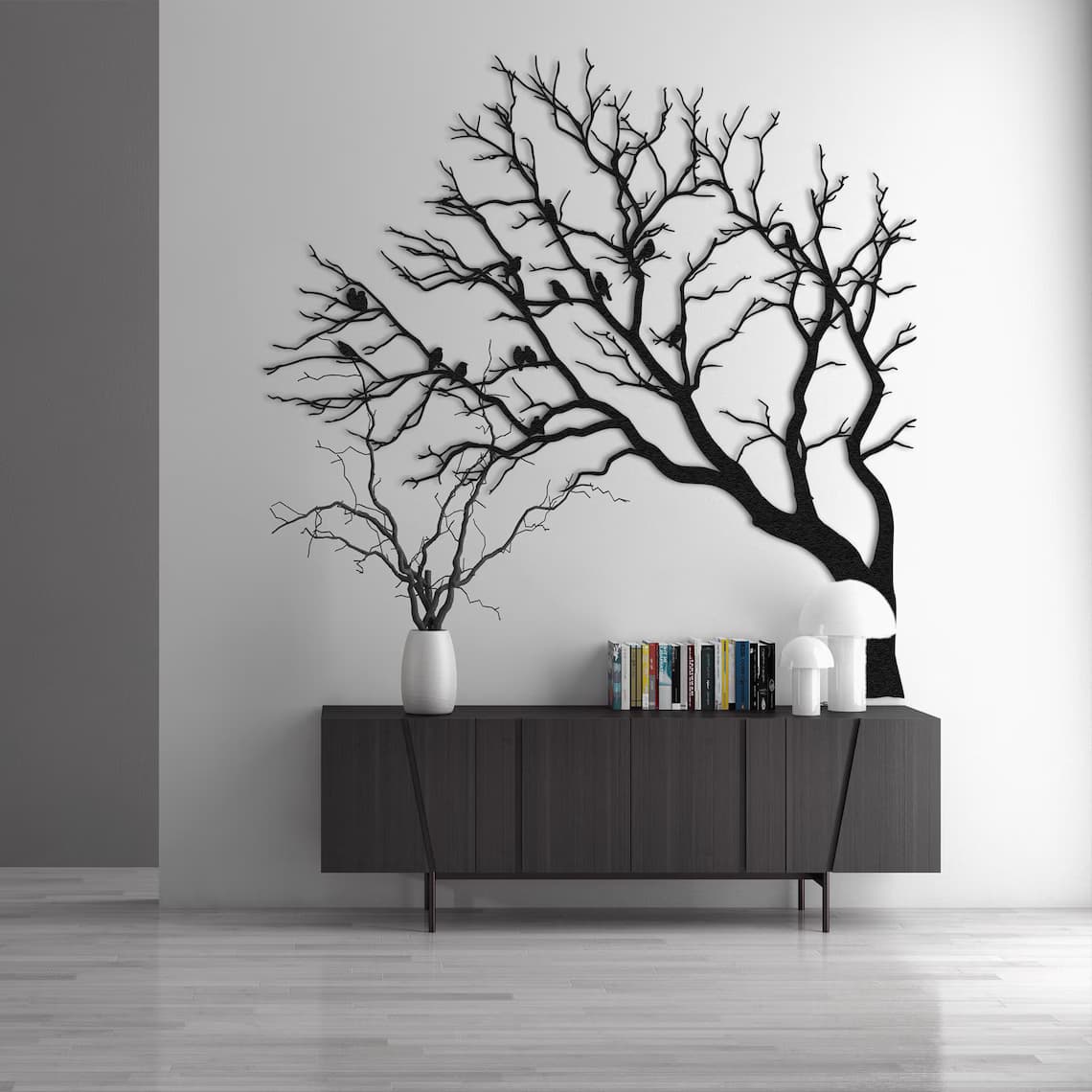 Birds on Branch Metal Art | Nature Decor | WA09